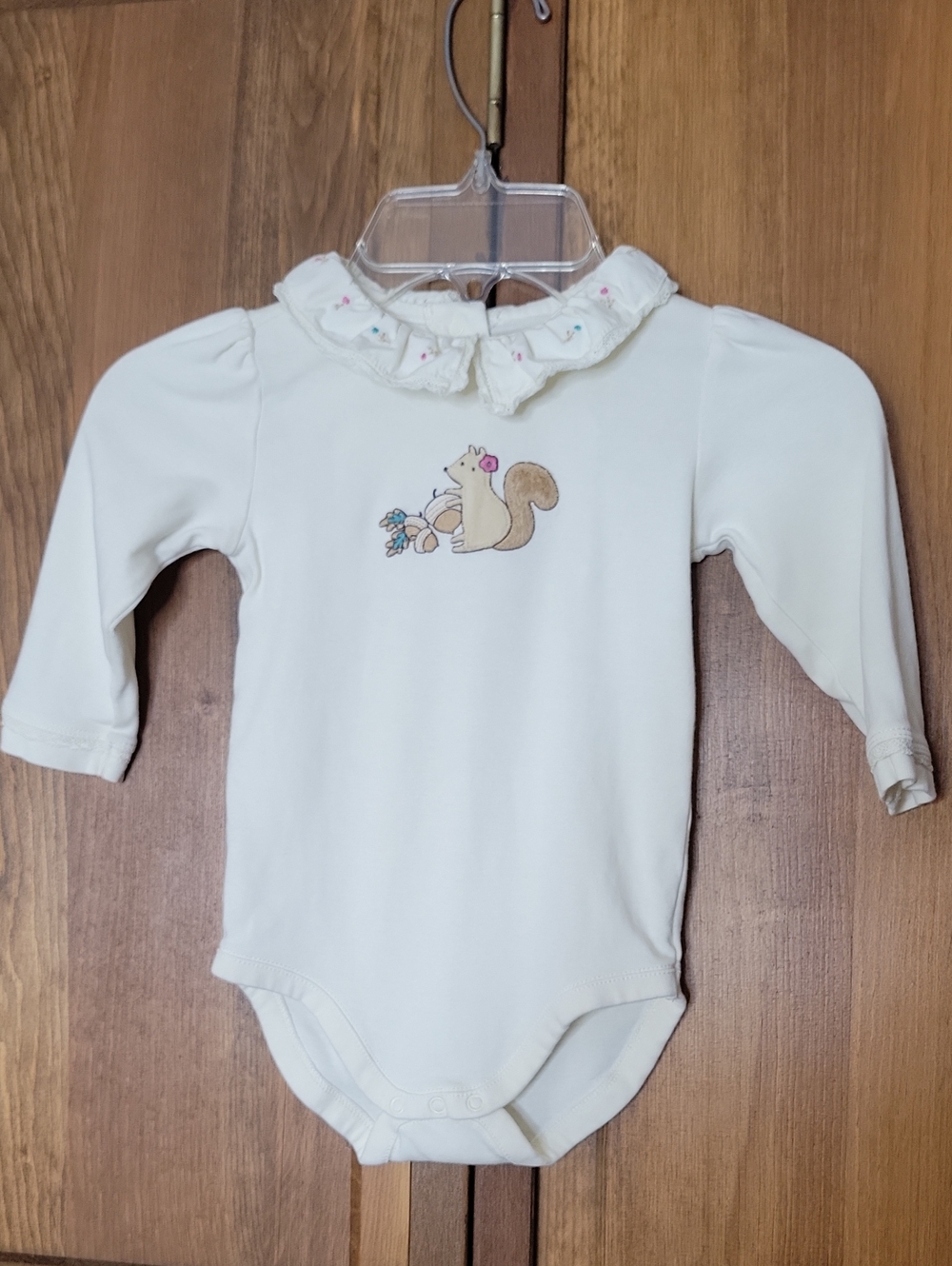 Gymboree 2005 Natures's Beauty Embroidered Squirrel Bodysuit Sz 12-18M